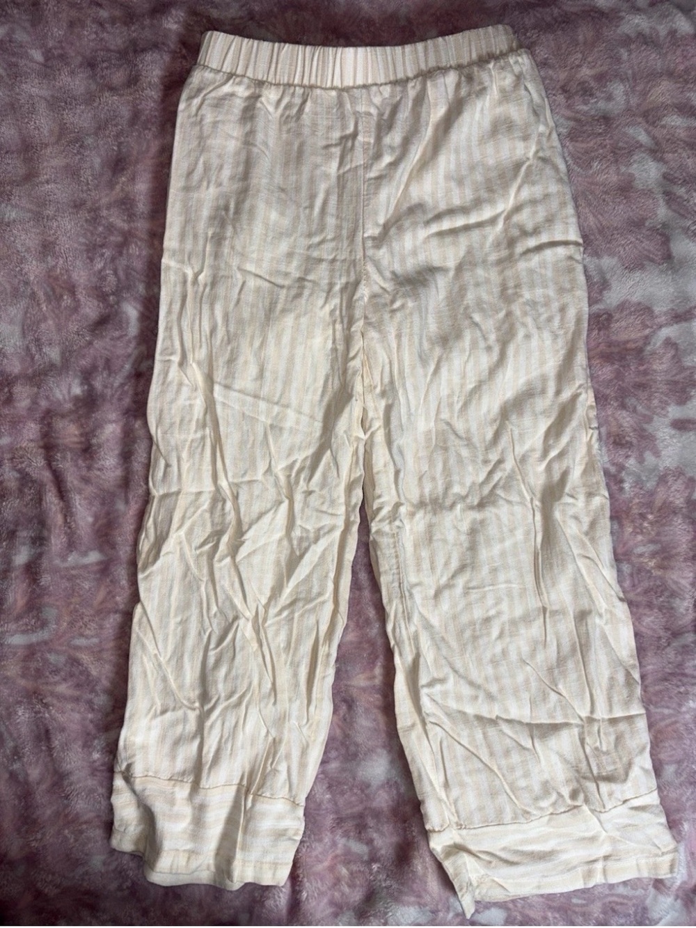 btween Cream and White Striped Pants